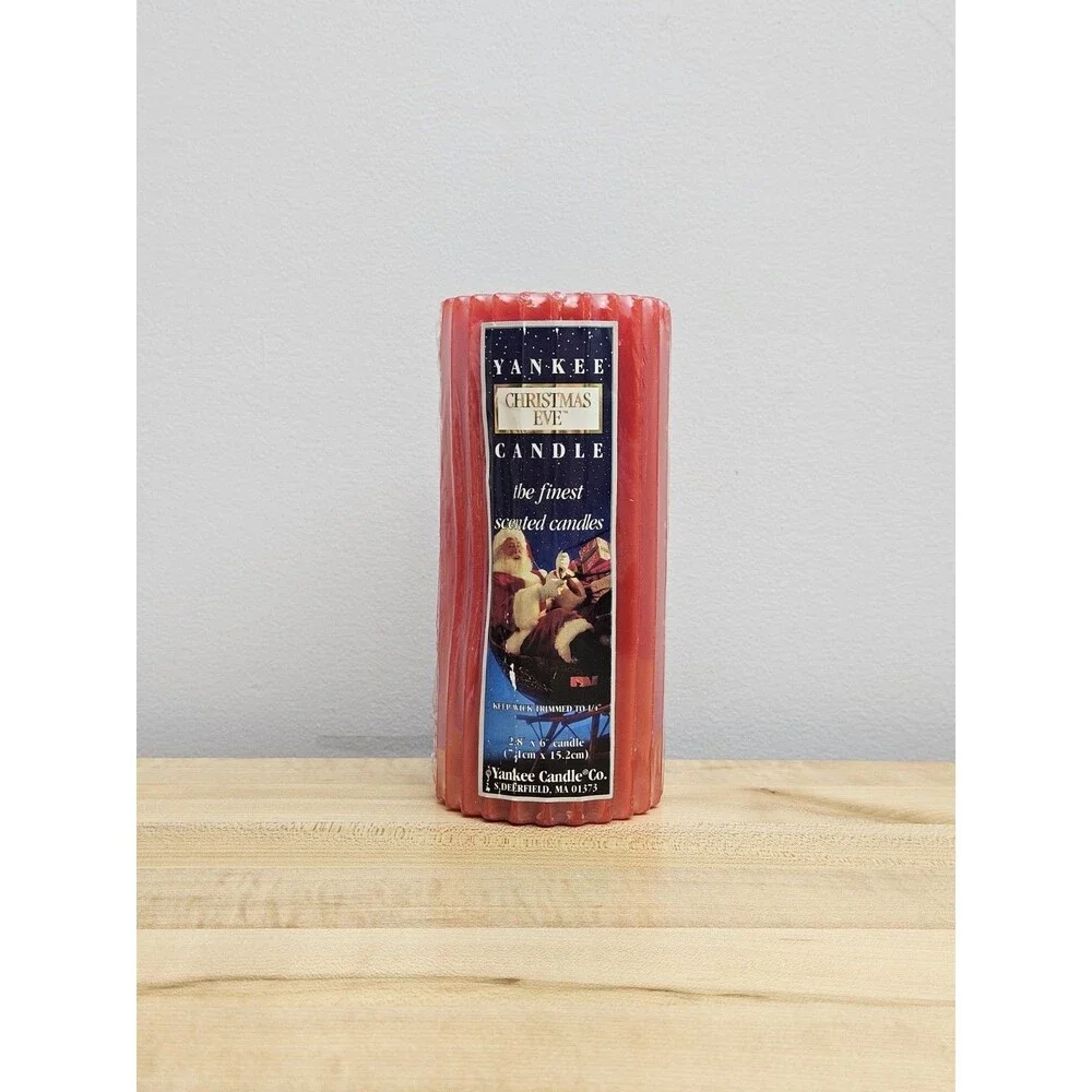 RETIRED Yankee Candle Pillar CHRISTMAS EVE 6 inch Santa NEW Sealed VINTAGE 6